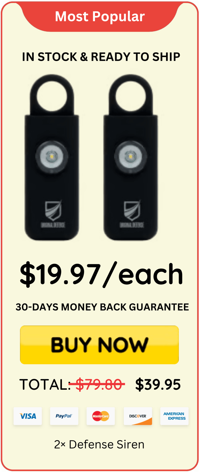 Defense Siren offer price