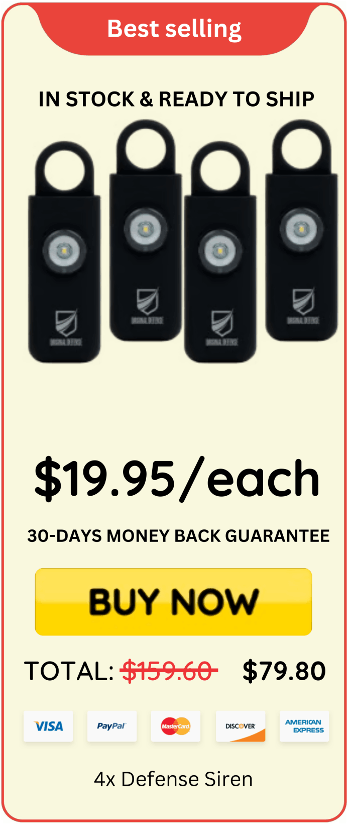 Defense Siren offer price